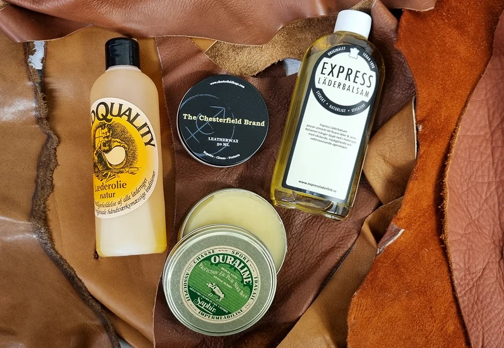 Så väljer du rätt lädervårdsprodukt – skillnaden mellan läderbalsam, fett, olja och vax