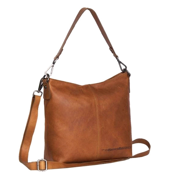produktbild av framsidan av en cognacsfärgad axelremsväska av modellen Jen från varumärket chesterfield brand