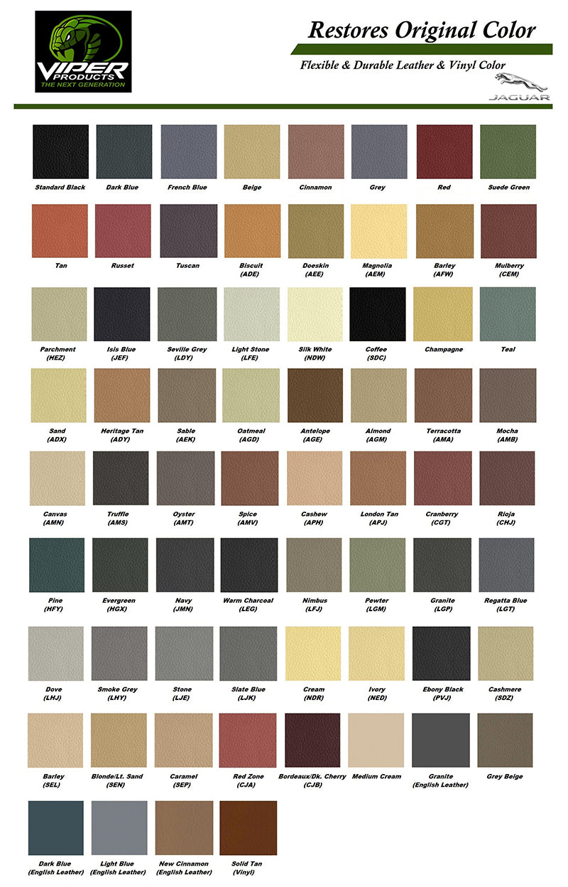 Leather & Vinyl colourant for Jaguar | Viper Polycryl | 100 ml