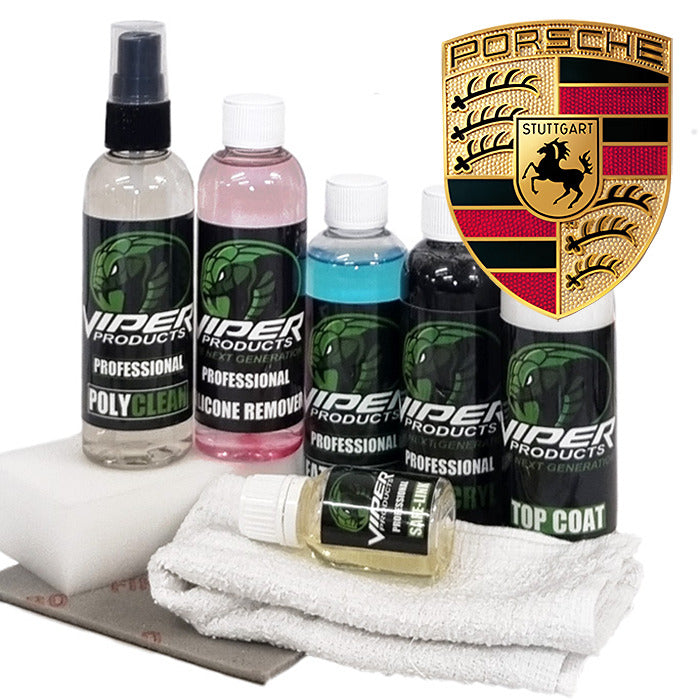Läderfärg & Vinylfärg till Porsche | Litet Kit för färgning av bilklädsel | Viper Products