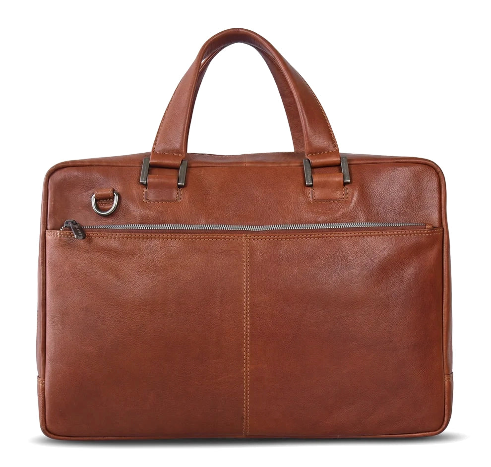 Laptopväska i Läder | Bill Cognac | Plevier