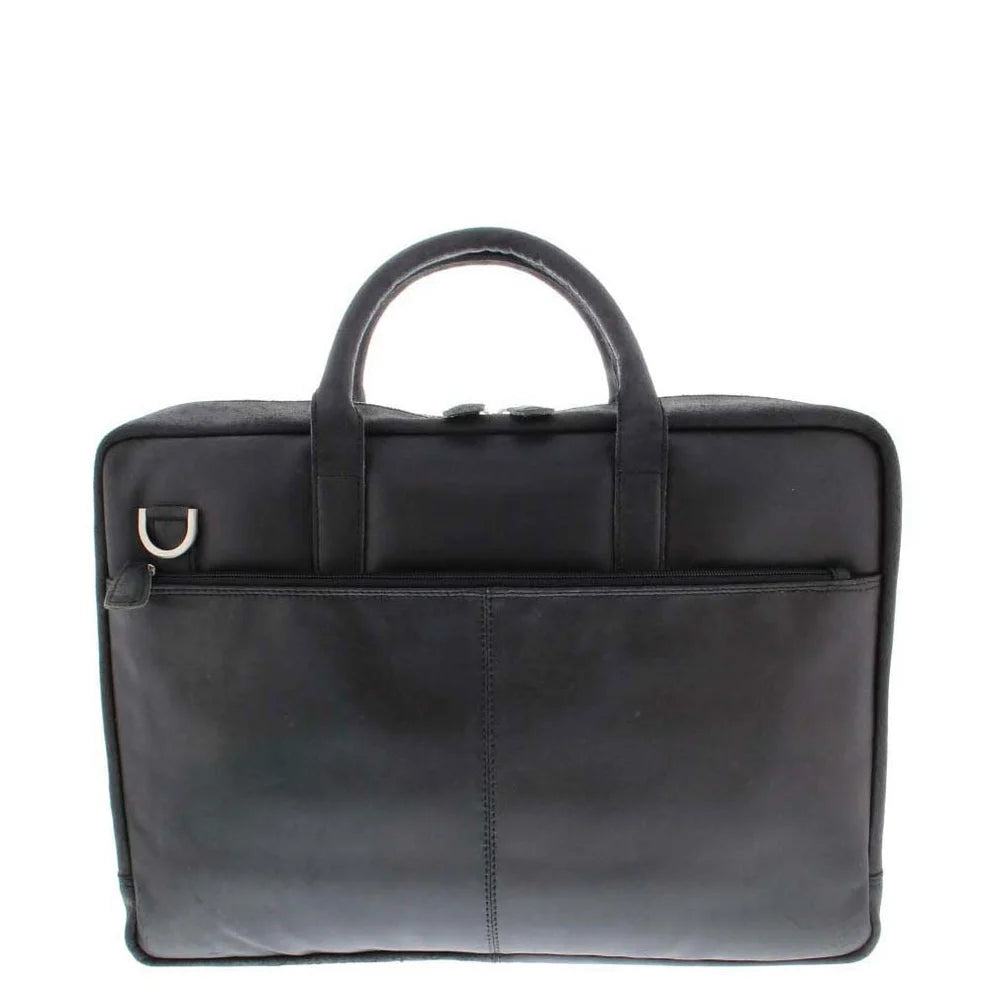 Laptopväska i Läder | London Black | Plevier