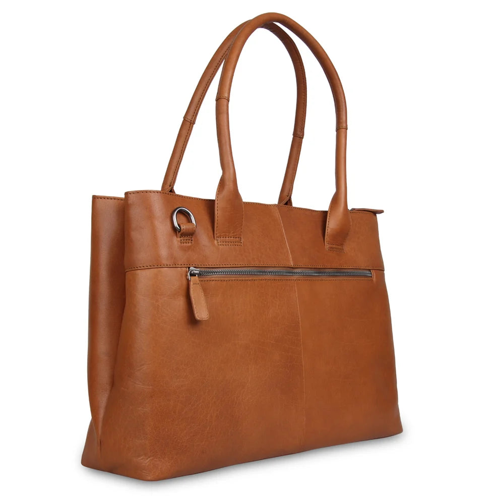 Laptopväska i Läder | Amber Cognac | Plevier