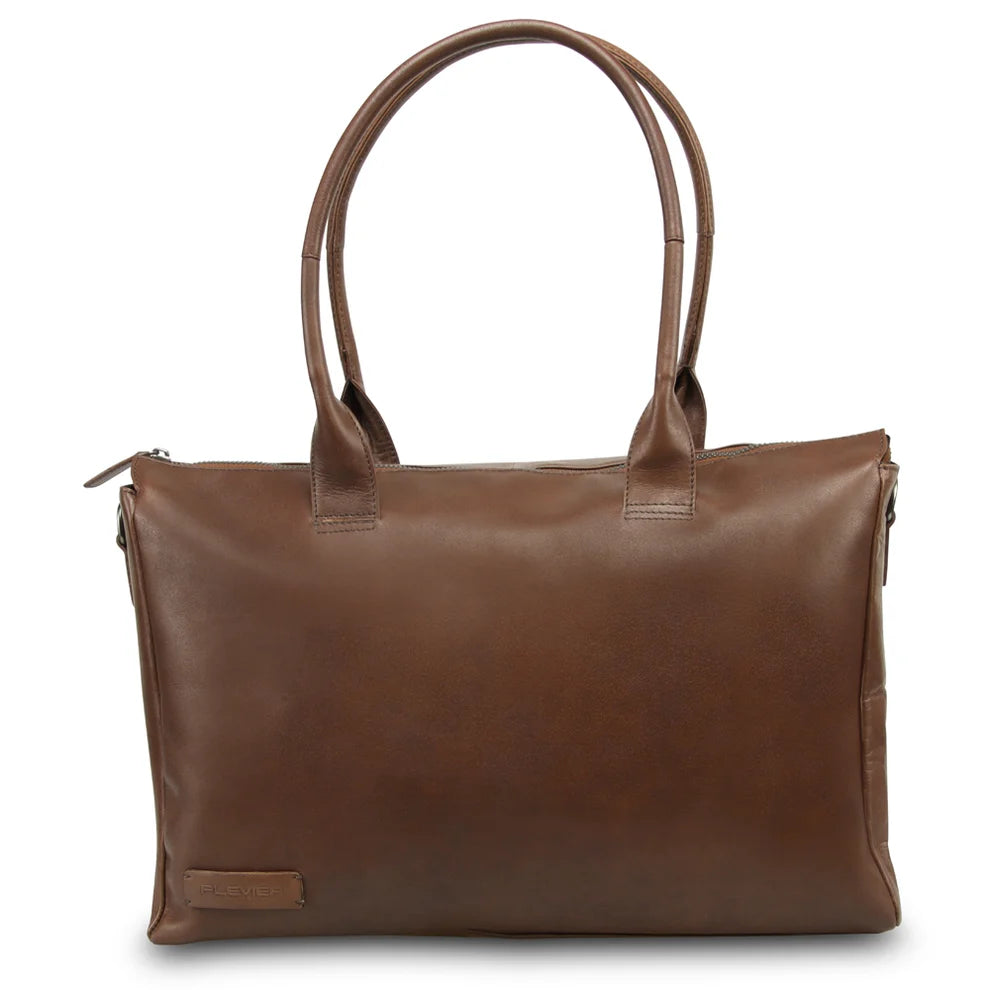 Laptopväska i Läder | Copal Brown | Plevier