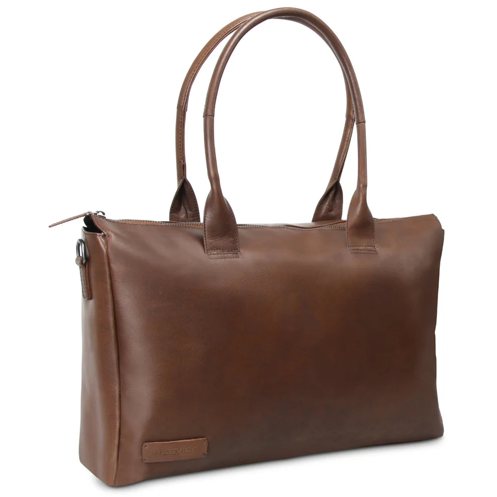 Laptopväska i Läder | Copal Brown | Plevier