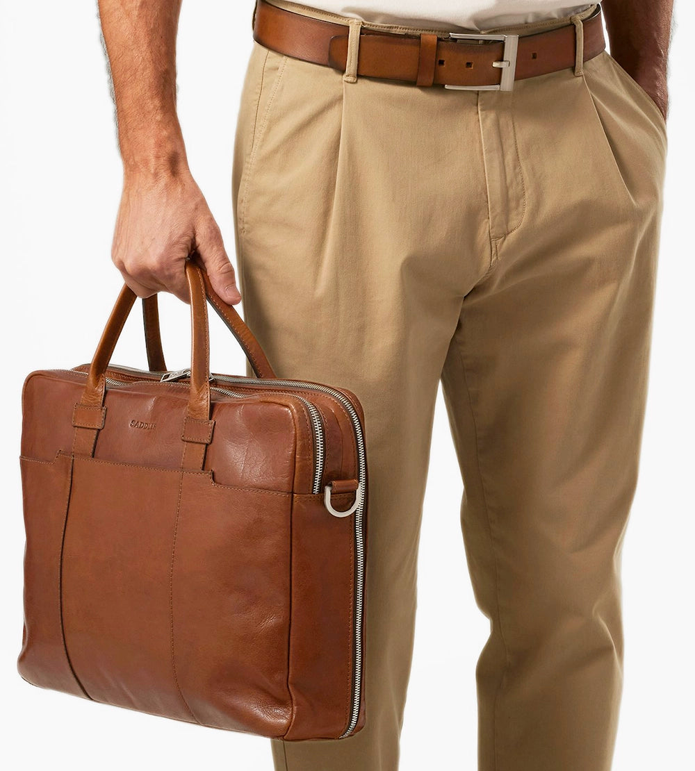 Datorväska i Läder | Vadstena | Saddler