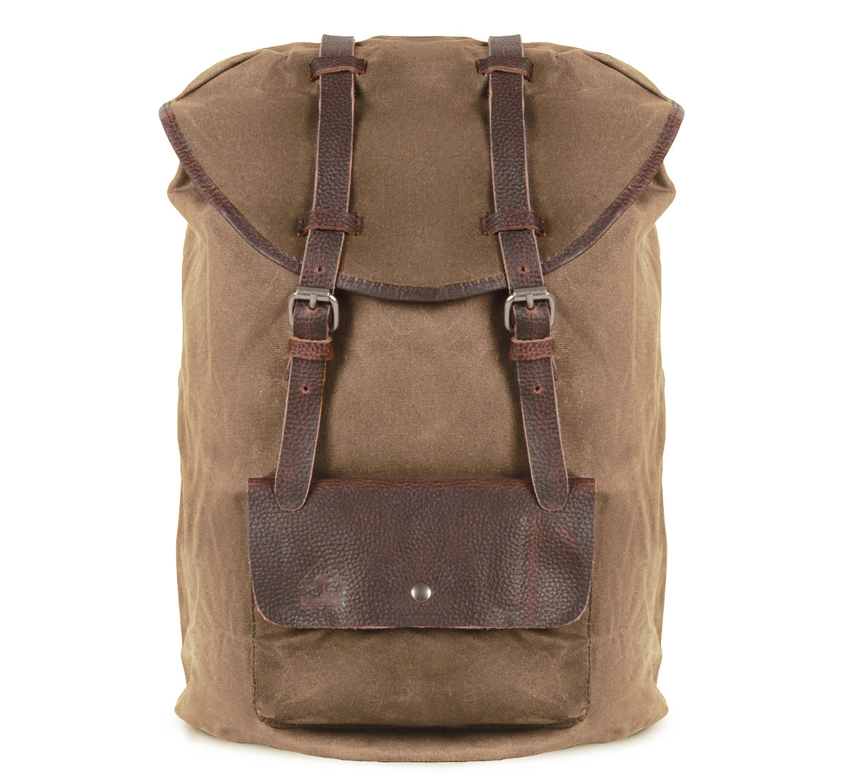 Produktbild föreställande ryggsäck av modellen Ayers Rock i beige kanvas med detaljer i läder från varumärket Scippis