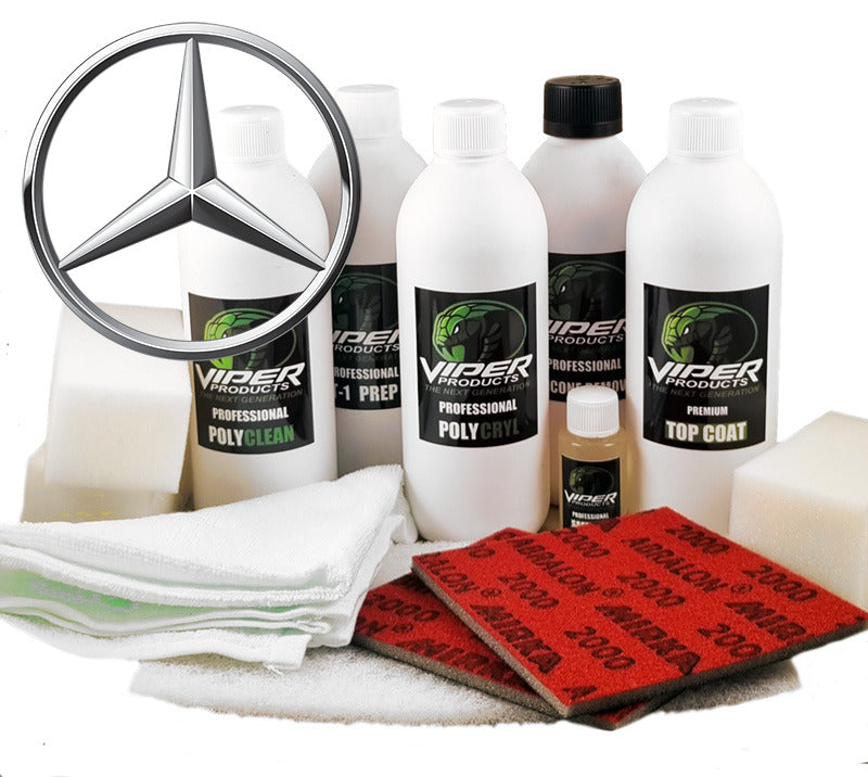 Läderfärg & Vinylfärg till Mercedes | Stort Kit för Infärgning av bilklädsel | Viper Products
