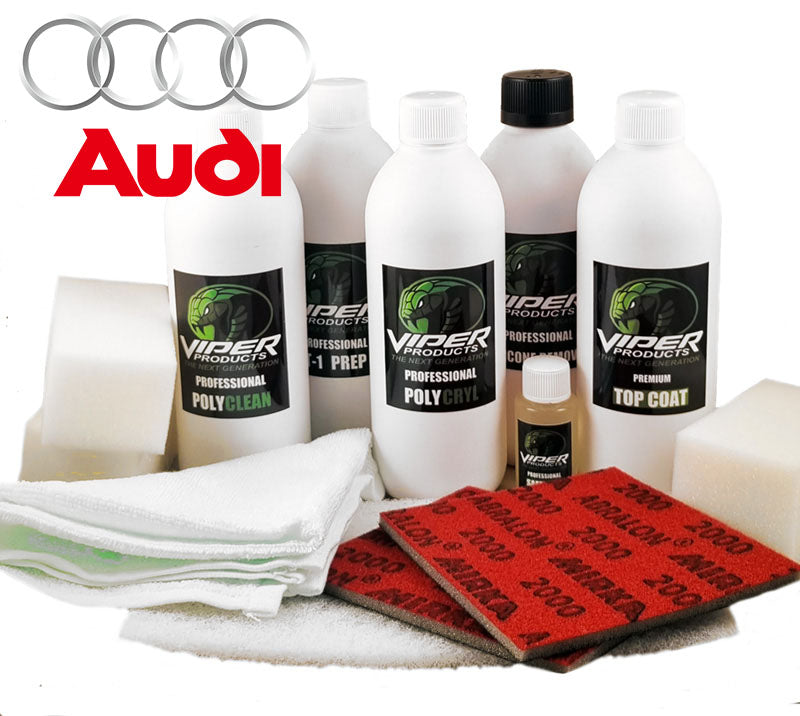 Lederfarbe &amp; Vinylfarbe für Audi | MiniKit zum Färben von Autopolstern | Viper Produkte