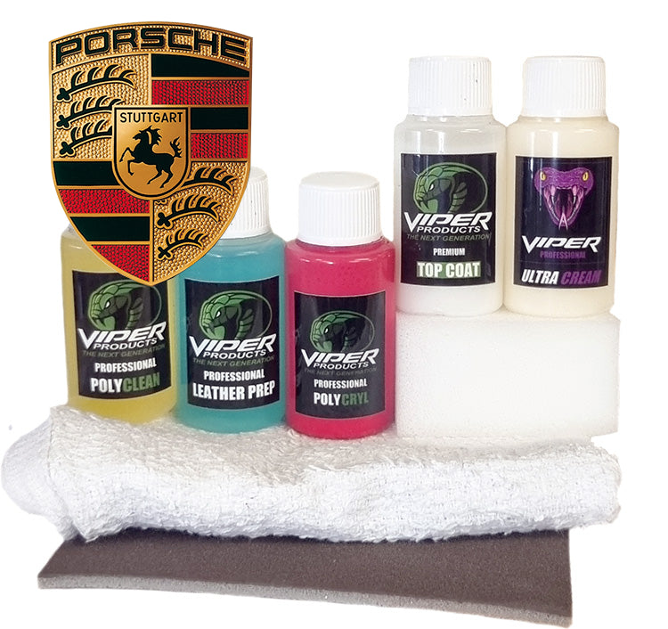 Läderfärg & Vinylfärg till Porsche | MiniKit för färgning av bilklädsel | Viper Products